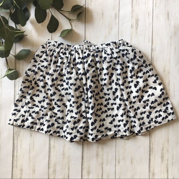 Crewcuts White & Black Heart Print Skirt - Picture 5 of 5
